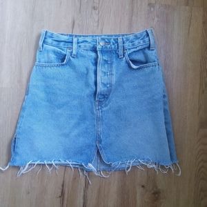 LPA High waisted denim skirt
